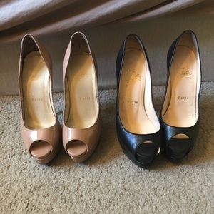 2 pairs of Authentic Louboutin heels